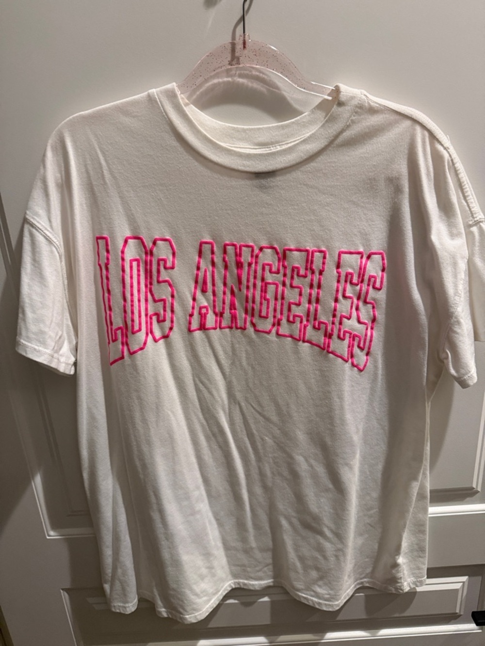 wild fable White Tee with Pink "Los Angeles" Graphic